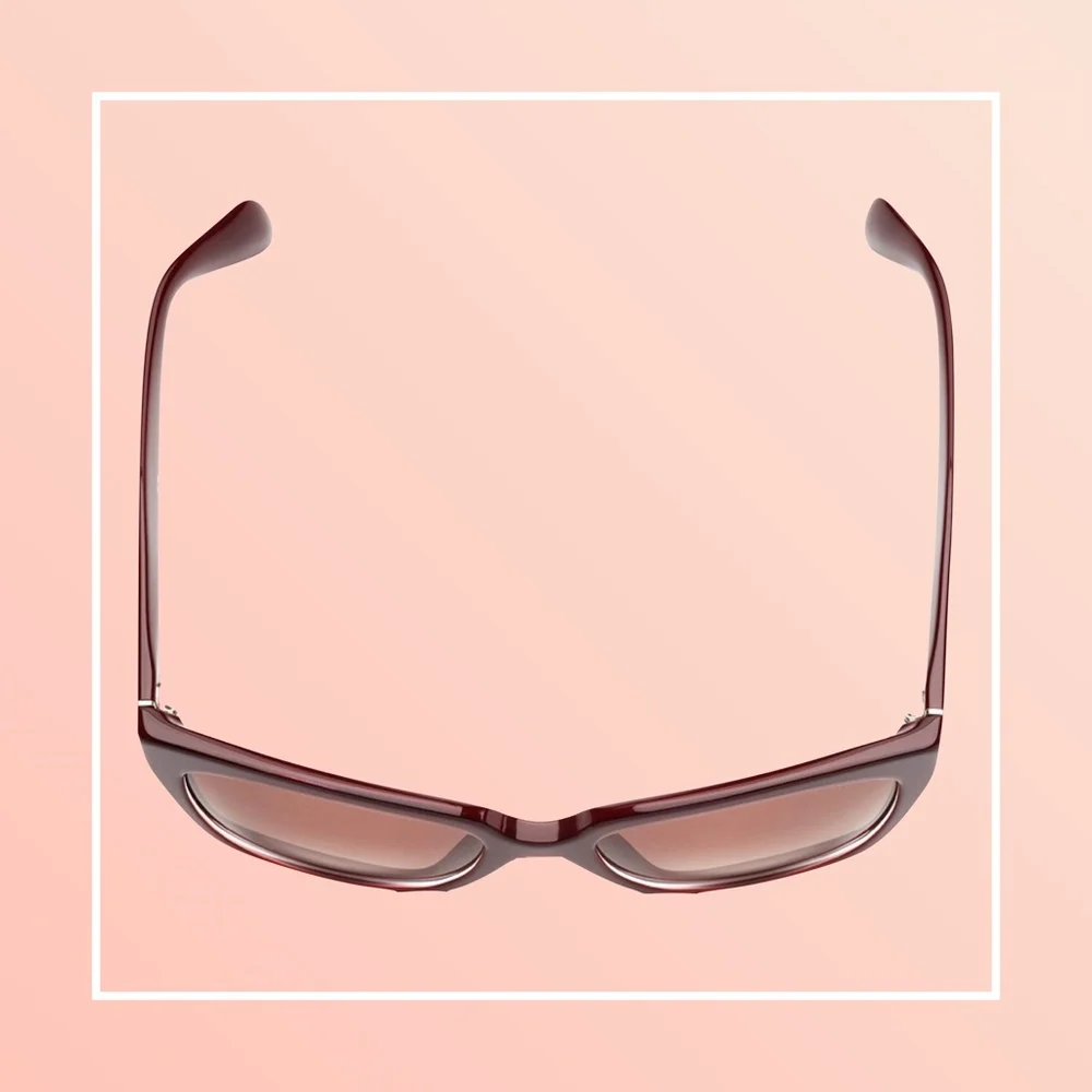 Prada Burgundy Gradient Square Sunglasses